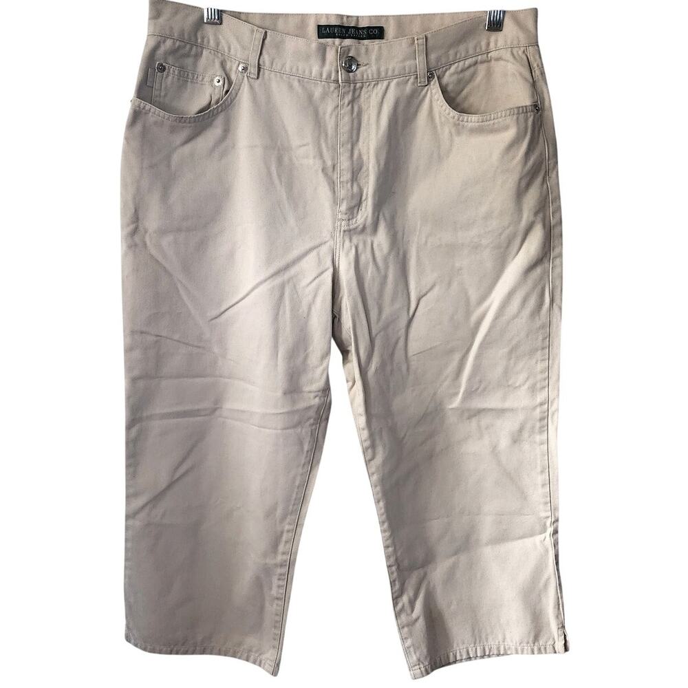 Lauren Active by Ralph Lauren White Cropped Capri Pants Size 8
